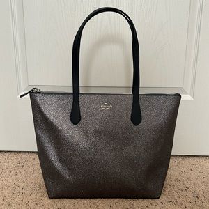 Large navy glittery kate spade bag